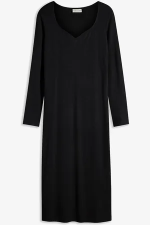 bonprix Geripptes Midikleid