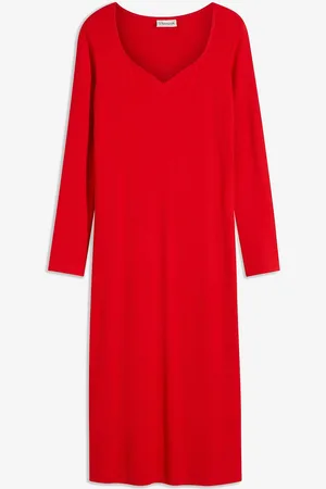 bonprix Geripptes Midikleid