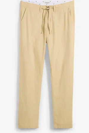 bonprix Regular Fit Schlupf-Chinohose mit Leinen, Straight