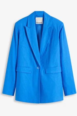 bonprix Leinen-Blazer mit breitem Revers
