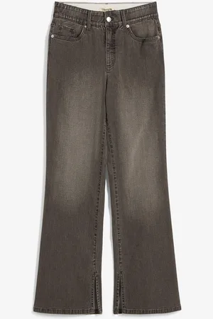bonprix Straight-Jeans, High Waist, Schlitz