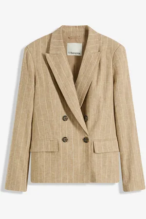 bonprix Blazer mit Leinenanteil