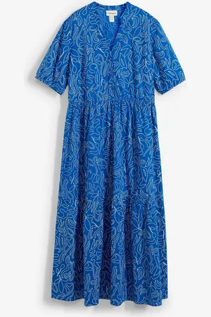 bonprix Weites Midikleid aus reiner Baumwolle
