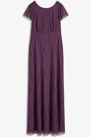 bonprix Maxikleid aus zartem Tüll mit Perlenstickerei