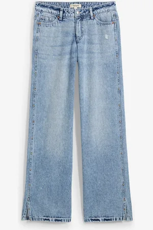 bonprix Loose Straight-Jeans Mid Waist, Low Stretch