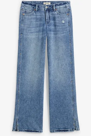 bonprix Loose Straight-Jeans Mid Waist, Low Stretch