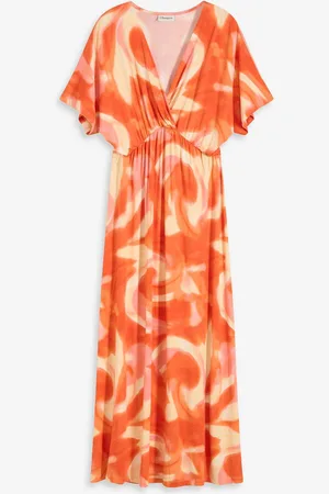 bonprix Maxikleid mit Batik-Print aus softem Viskose-Mix