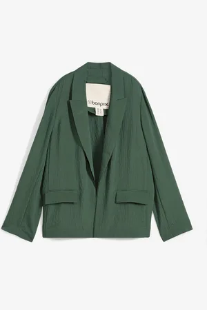 bonprix Blazer aus aus strukturiertem Crinkle-Viskose-Mix