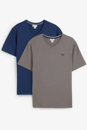 bonprix T-Shirt mit V-Ausschnitt (2er Pack) aus reiner Bio-Baumwolle