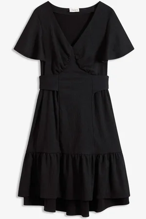 bonprix Jerseykleid aus leichtem Crêpe mit Flügelärmel