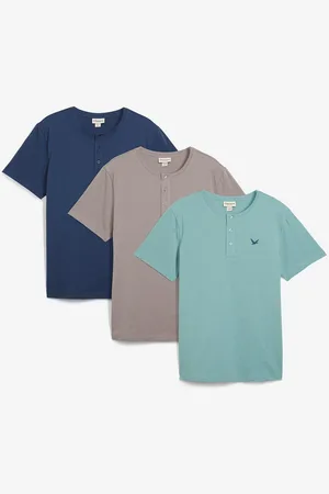 bonprix Henleyshirt (3er Pack) aus reiner Bio-Baumwolle