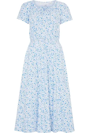 bonprix Midikleid aus elastischem Bio-Baumwoll-Mix