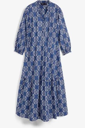 bonprix Weites Maxikleid aus reiner Baumwolle