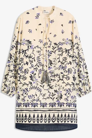 bonprix Kurzes Boho-Kleid im Leinen-Look