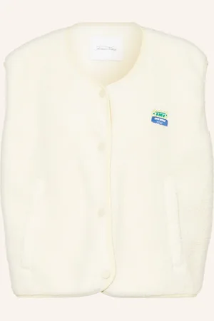 American Vintage Teddyfell-Weste weiss