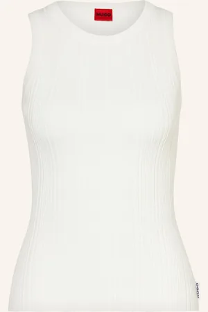 HUGO BOSS Stricktop Sareple weiss