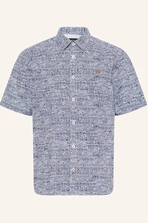 Napapijri Kurzarm-Hemd G-Ronge Regular Fit blau