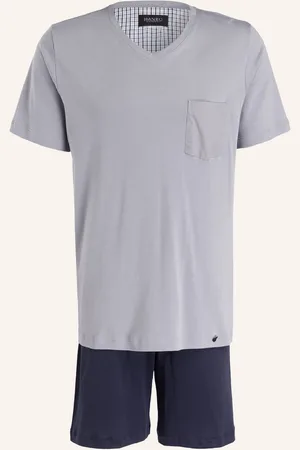 Hanro Shorty-Schlafanzug Night & Day grau