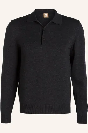 Maerz Strick-Poloshirt grau