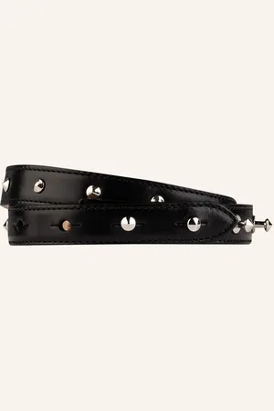Alexander McQueen Ledergürtel schwarz
