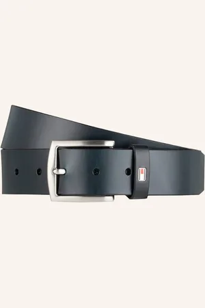 Tommy Hilfiger Ledergürtel New Denton blau