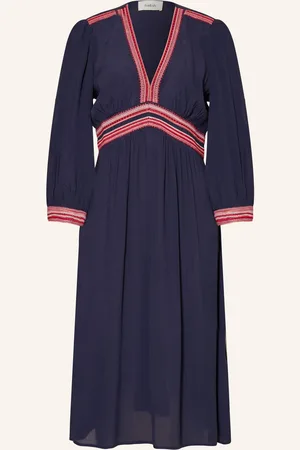 Bash Kleid Tanina Mit 3/4-Arm blau
