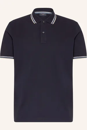 Olymp Piqué-Poloshirt Casual Fit blau