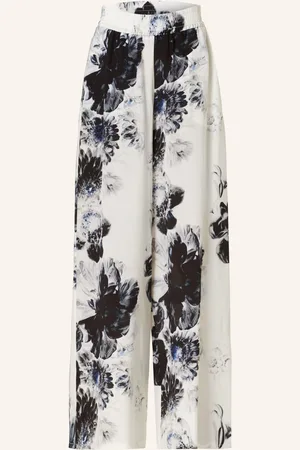 Alexander McQueen Seidenhose schwarz