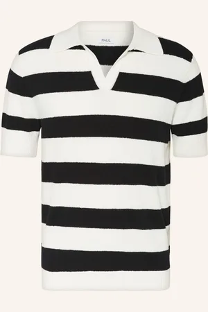 PAUL Strick-Poloshirt schwarz
