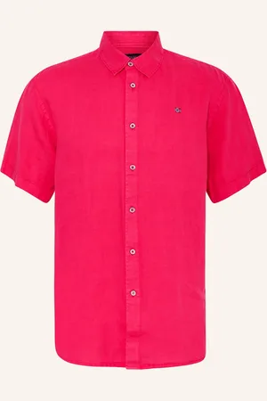 Napapijri Kurzarm-Hemd G-Linen Regular Fit pink