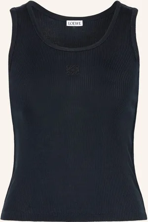 Loewe Stricktop Aus Seide blau