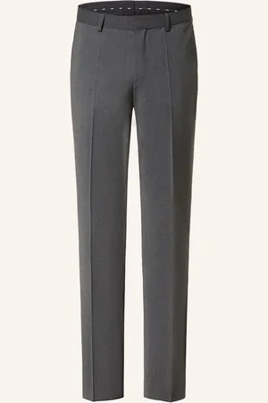 HUGO BOSS Anzughose Leon Regular Fit grau