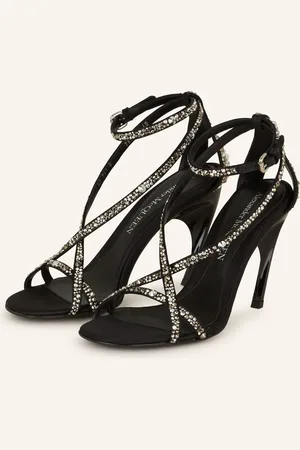 Alexander McQueen Sandaletten Mit Schmucksteinen schwarz