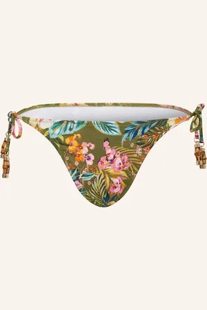 Watercult Triangel-Bikini-Hose Sunset Florals gruen