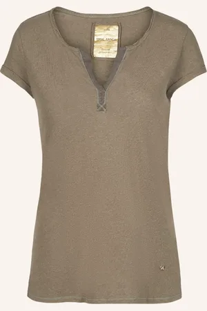 Mos Mosh T-Shirt Troy Mit Leinen gruen