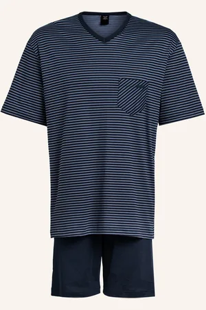 Calida Shorty-Schlafanzug Relax Streamline blau