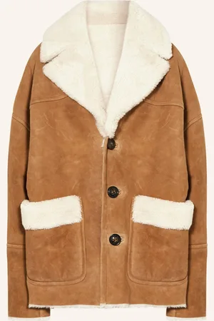 Dsquared2 Lederjacke Mit Lammfell braun