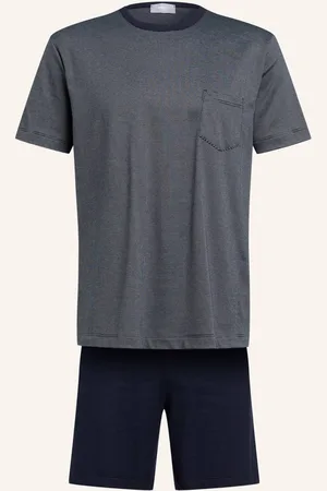 Mey Shorty-Schlafanzug Serie Struktur blau