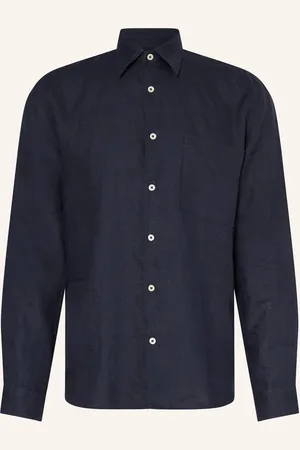 Marc O’ Polo Leinenhemd Regular Fit blau