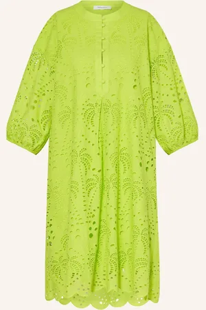 DARLING HARBOUR Kleid Mit 3/4-Arm Und Lochstickereien gruen