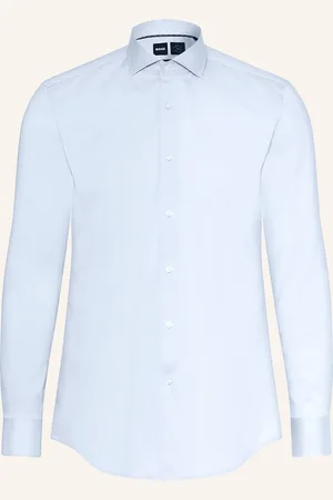 HUGO BOSS Jerseyhemd Hank Performance Slim Fit blau