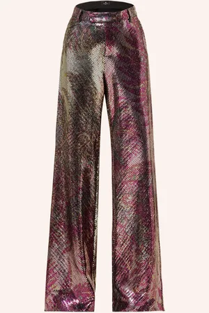 Etro Marlenehose Artemisia Mit Pailletten rot