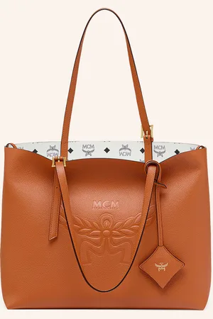 MCM Shopper Himmel Medium Zum Wenden braun