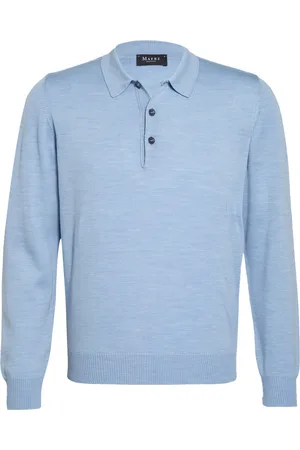 Maerz Strick-Poloshirt silber