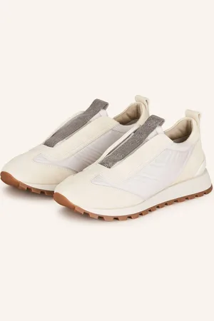 Brunello Cucinelli Slip-On-Sneaker Mit Schmucksteinen weiss
