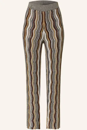 Luisa Cerano Strickhose Mit Glitzergarn Und Pailletten braun