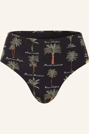 Watercult High-Waist-Bikini-Hose Art Herbaria schwarz