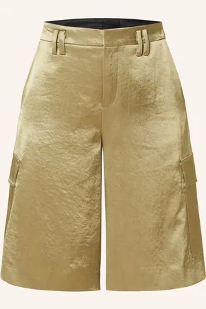 Drykorn Cargoshorts Trail Aus Satin gruen