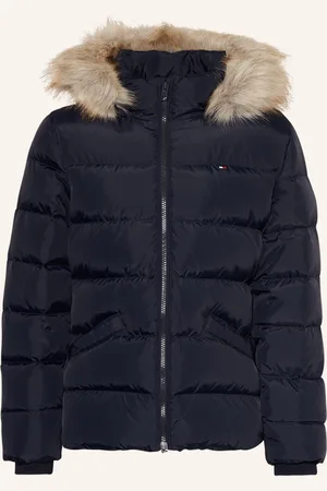 Tommy Hilfiger Daunenjacke Mit Abnehmbarem Kunstpelz blau