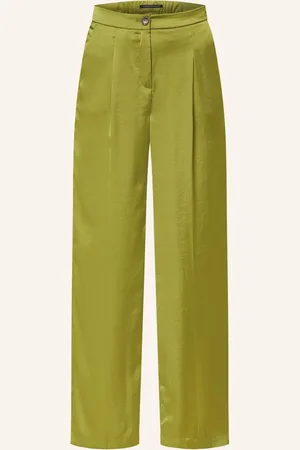 Luisa Cerano Marlenehose Aus Satin gruen